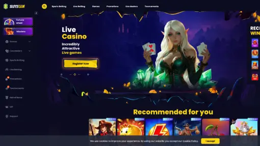 SlotsGem Casino review hero image