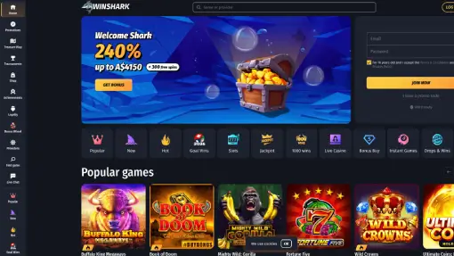 WinShark Casino review hero image