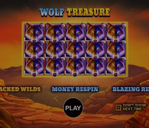 Wolf Treasure pokie artwork